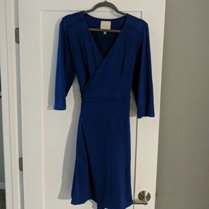 Mod cloth blue wrap dress!